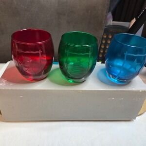 Partylite‎ P7259 Snowman Christmas Tree Stars Votive Candle Holders Set of 3